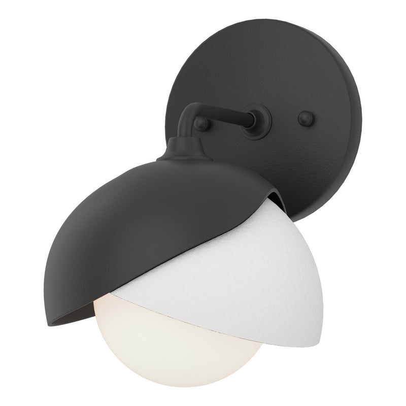Hubbardton Forge 201374-SKT-10-02-GG0711 One Light Wall Sconce, Black