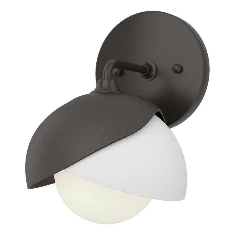 Hubbardton Forge 201374-SKT-14-02-GG0711 One Light Wall Sconce, Oil Rubbed Bronze