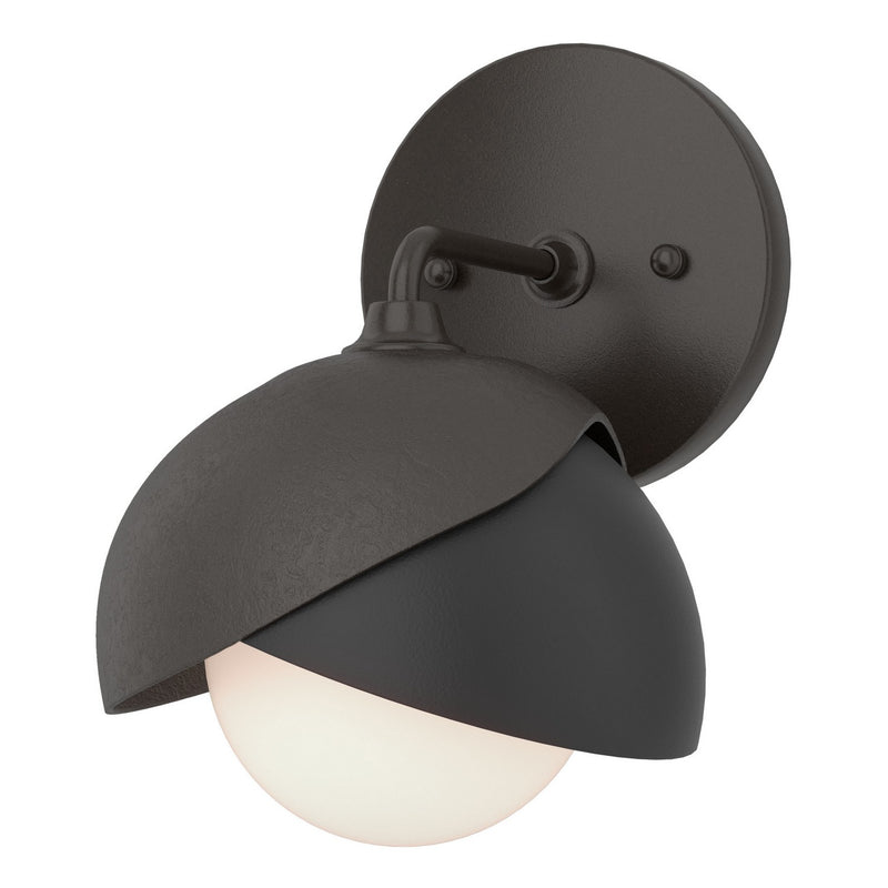 Hubbardton Forge 201374-SKT-14-10-GG0711 One Light Bath Sconce, Oil Rubbed Bronze