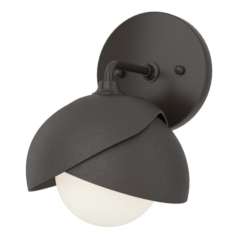 Hubbardton Forge 201374-SKT-14-14-GG0711 One Light Bath Sconce, Oil Rubbed Bronze