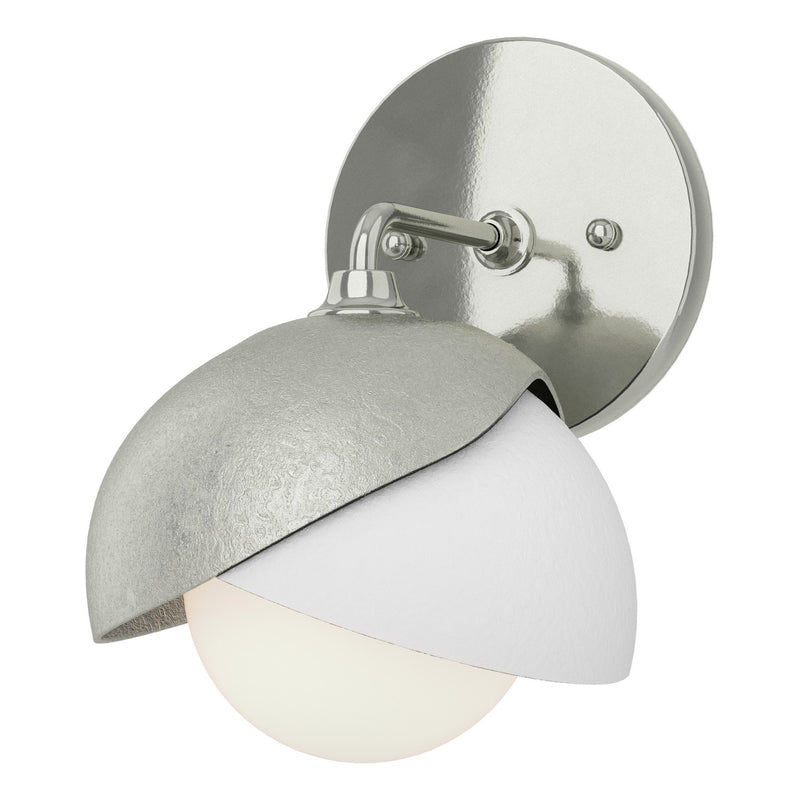 Hubbardton Forge 201374-SKT-85-02-GG0711 One Light Wall Sconce, Sterling