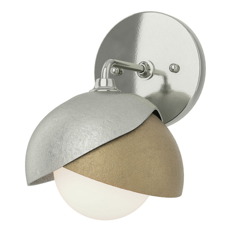 Hubbardton Forge 201374-SKT-85-84-GG0711 One Light Bath Sconce, Sterling