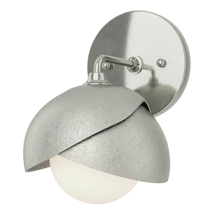 Hubbardton Forge 201374-SKT-85-85-GG0711 One Light Bath Sconce, Sterling