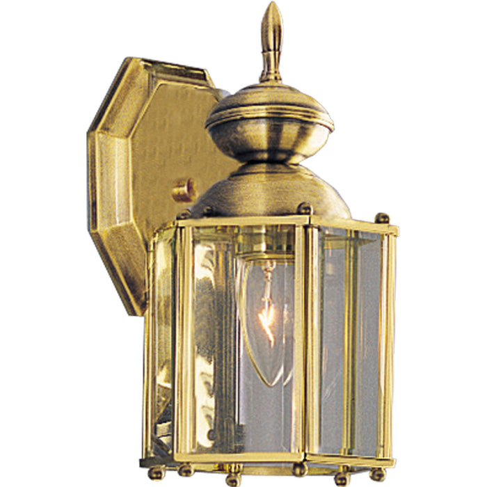 Progress Lighting P5756-10 One Light Wall Lantern, Polished Brass