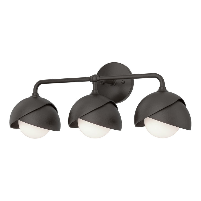 Hubbardton Forge 201375-SKT-14-14-GG0711 Three Light Bath Sconce, Oil Rubbed Bronze