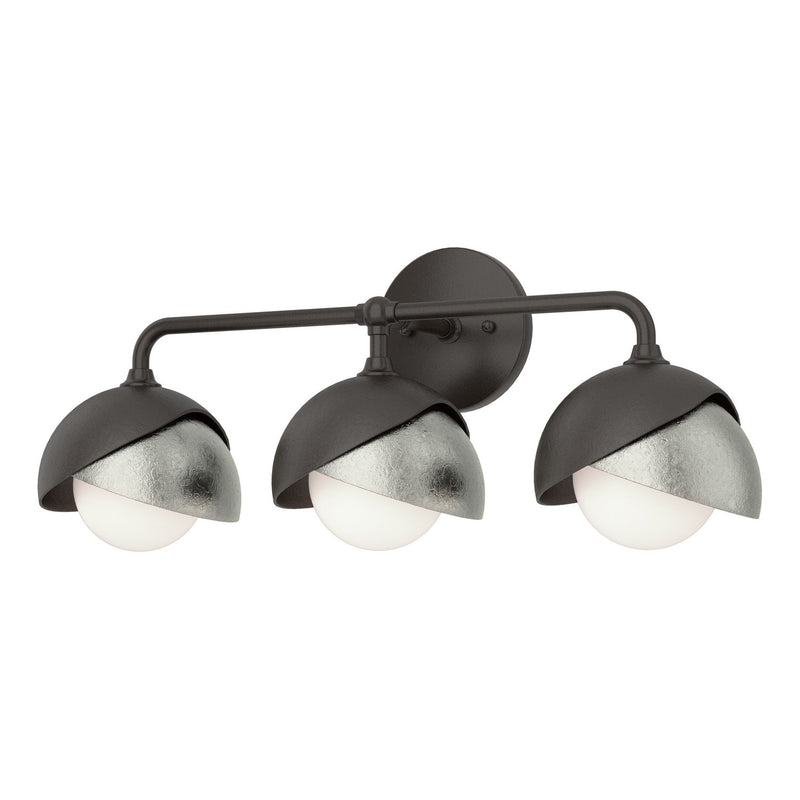 Hubbardton Forge 201375-SKT-14-85-GG0711 Three Light Bath Sconce, Oil Rubbed Bronze