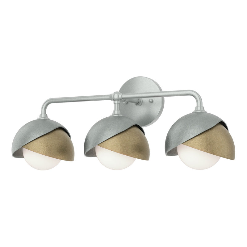 Hubbardton Forge 201375-SKT-82-84-GG0711 Three Light Bath Sconce, Vintage Platinum