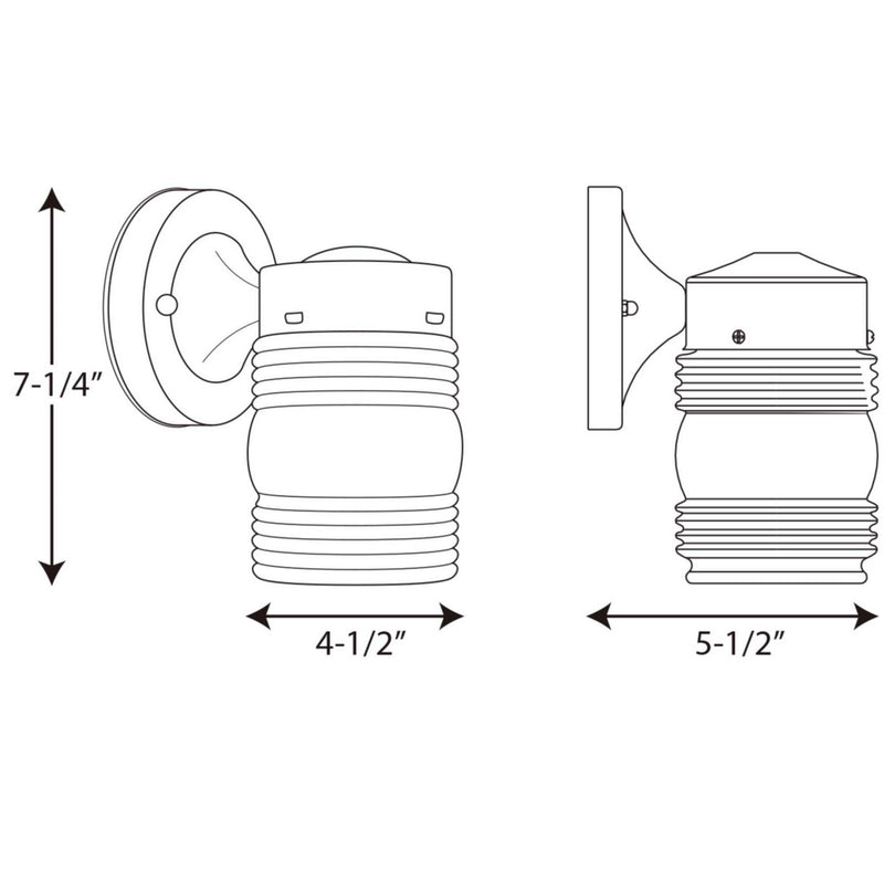 Progress Lighting P5602-30 One Light Wall Lantern, White