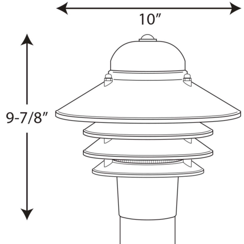 Progress Lighting P5444-31 One Light Post Lantern, Black