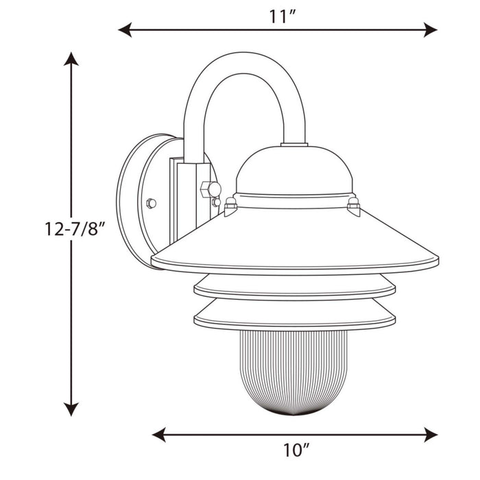 Progress Lighting P5645-30 One Light Wall Lantern, White