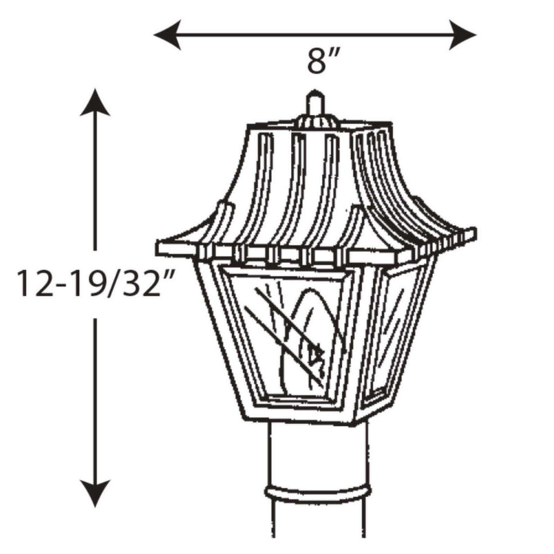 Progress Lighting P5414-30 One Light Post Lantern, White