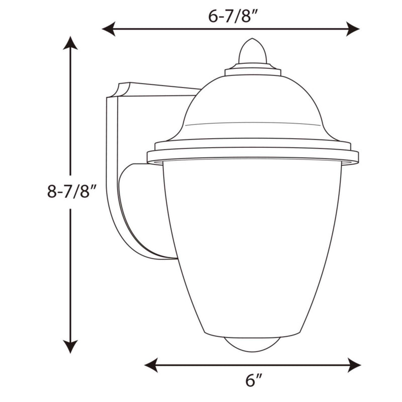 Progress Lighting P5844-30 One Light Wall Lantern, White
