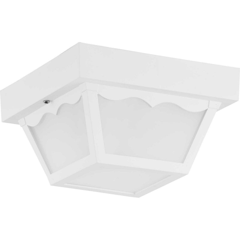 Progress Lighting P5744-30 One Light Outdoor Flush Mount, White