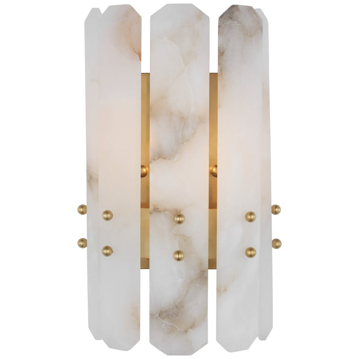 Visual Comfort Signature ARN 2124HAB-ALB One Light Wall Sconce, Hand-Rubbed Antique Brass