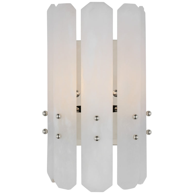 Visual Comfort Signature ARN 2124PN-ALB One Light Wall Sconce, Polished Nickel