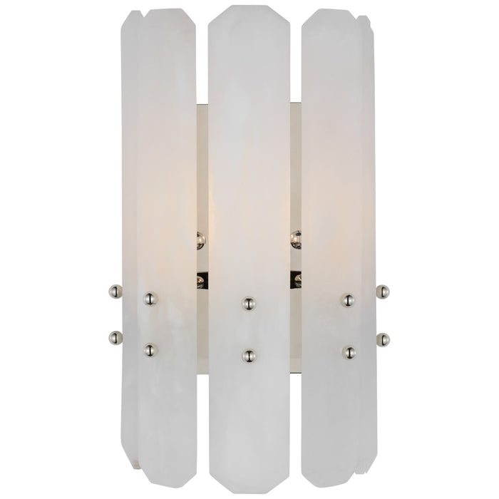 Visual Comfort Signature ARN 2124PN-ALB One Light Wall Sconce, Polished Nickel