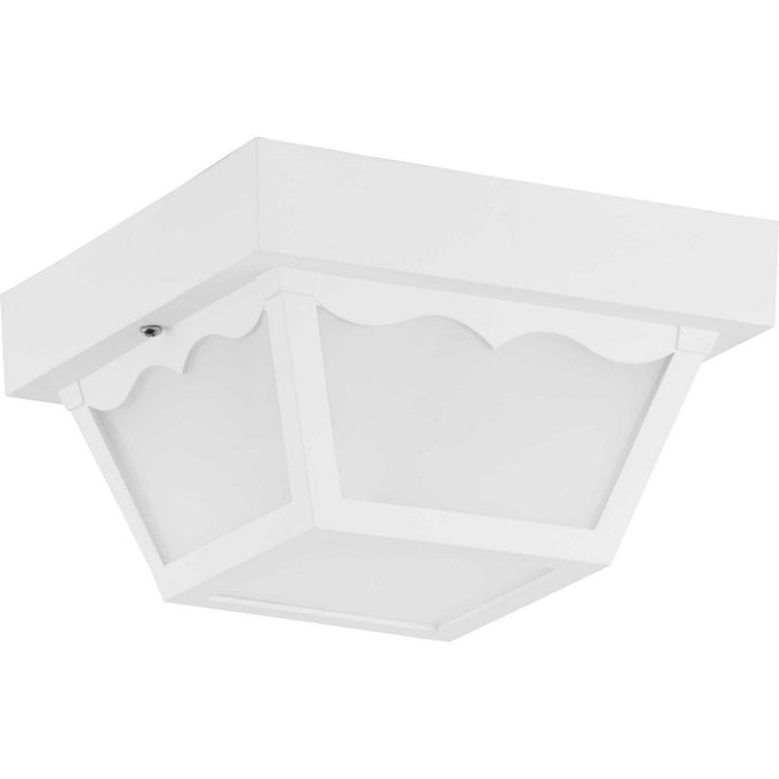 Progress Lighting P5744-30 One Light Outdoor Flush Mount, White