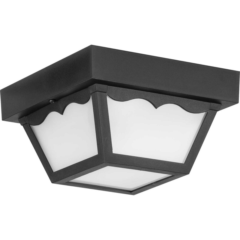 Progress Lighting P5744-31 One Light Outdoor Flush Mount, Black