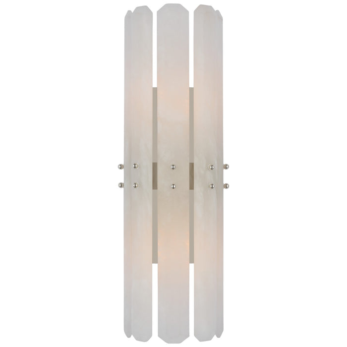 Visual Comfort Signature ARN 2125PN-ALB Two Light Wall Sconce, Polished Nickel