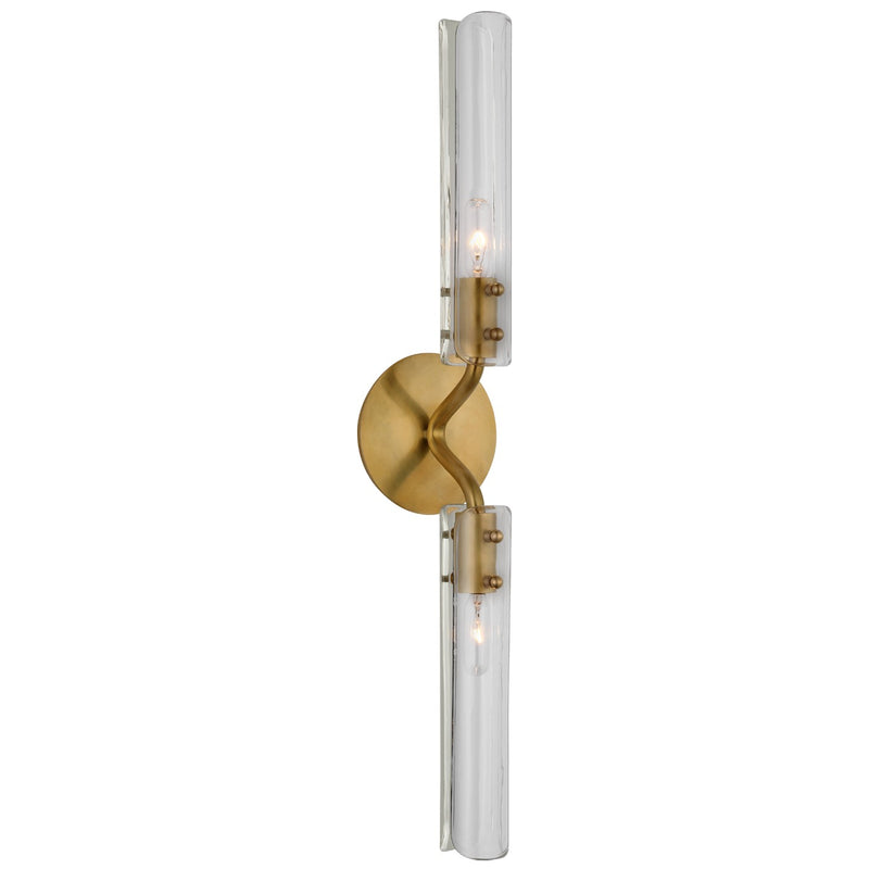Visual Comfort Signature ARN 2485HAB-CG LED Wall Sconce, Hand-Rubbed Antique Brass