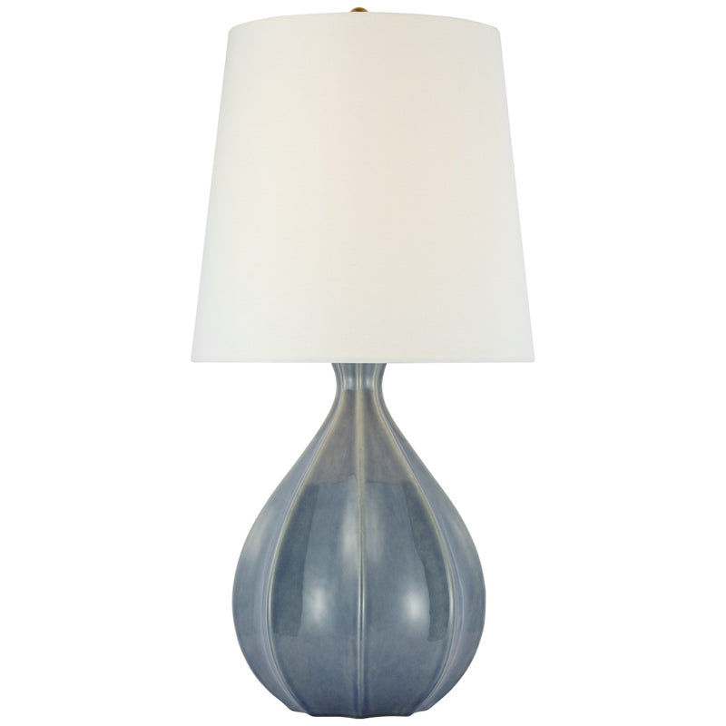 Visual Comfort Signature ARN 3628PBC-L LED Table Lamp, Polar Blue Crackle