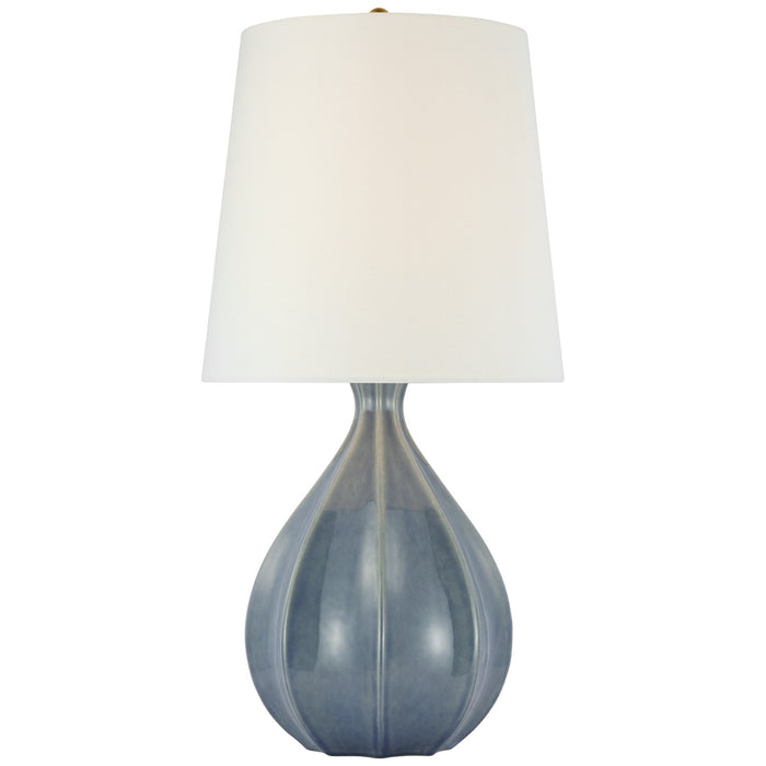 Visual Comfort Signature ARN 3628PBC-L LED Table Lamp, Polar Blue Crackle