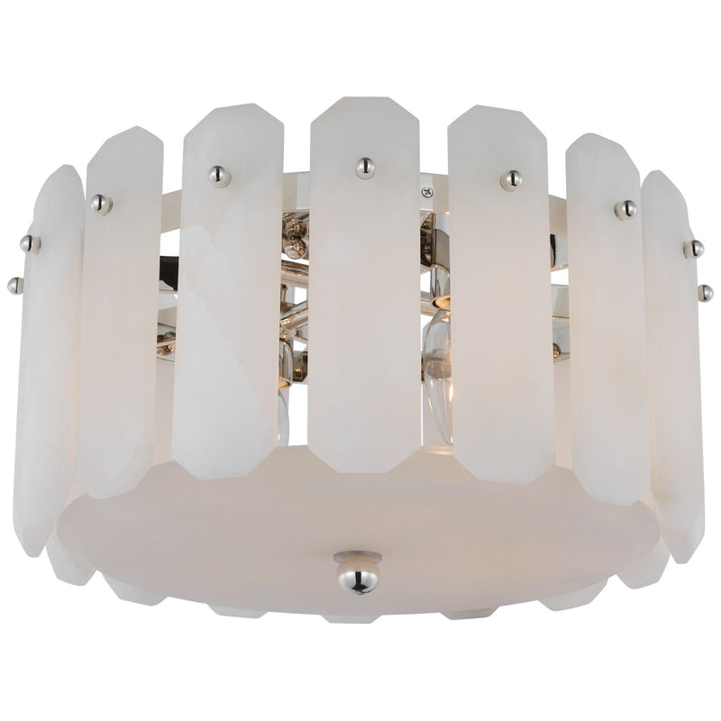 Visual Comfort Signature ARN 4124PN-ALB Four Light Flush Mount, Polished Nickel