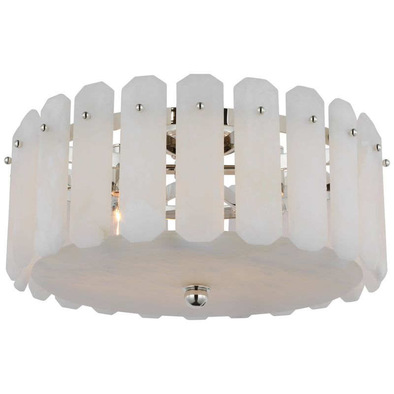Visual Comfort Signature ARN 4125PN-ALB Four Light Flush Mount, Polished Nickel