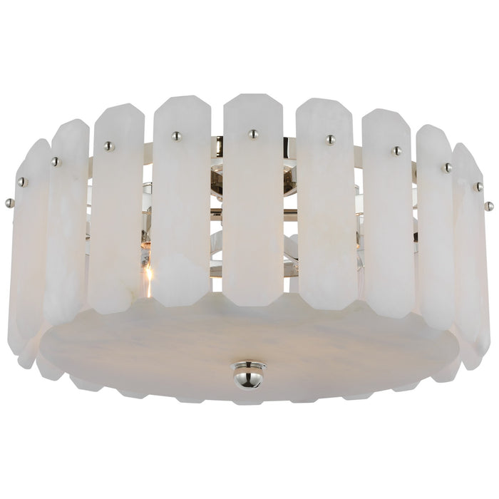 Visual Comfort Signature ARN 4125PN-ALB Four Light Flush Mount, Polished Nickel