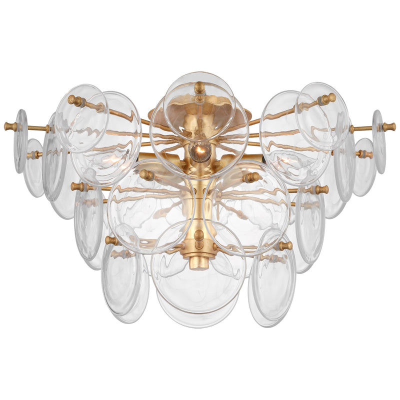 Visual Comfort Signature ARN 4451G-CSG LED Flush Mount, Gild