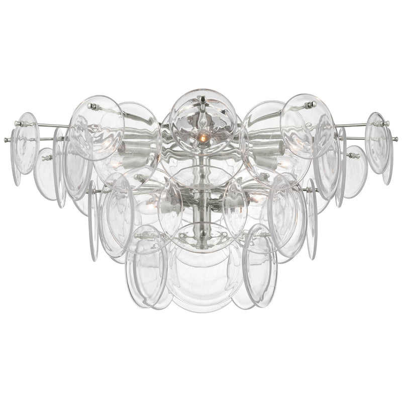 Visual Comfort Signature ARN 4453PN-CSG LED Flush Mount, Polished Nickel