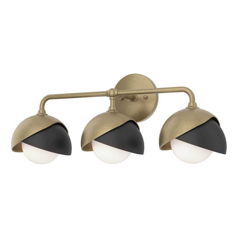 Hubbardton Forge 201375-SKT-84-84-GG0711 Three Light Bath Sconce, Soft Gold