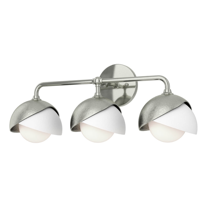 Hubbardton Forge 201375-SKT-85-02-GG0711 Three Light Wall Sconce, Sterling