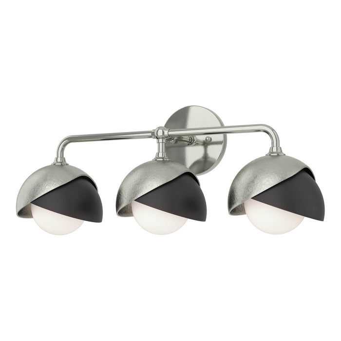 Hubbardton Forge 201375-SKT-85-10-GG0711 Three Light Bath Sconce, Sterling
