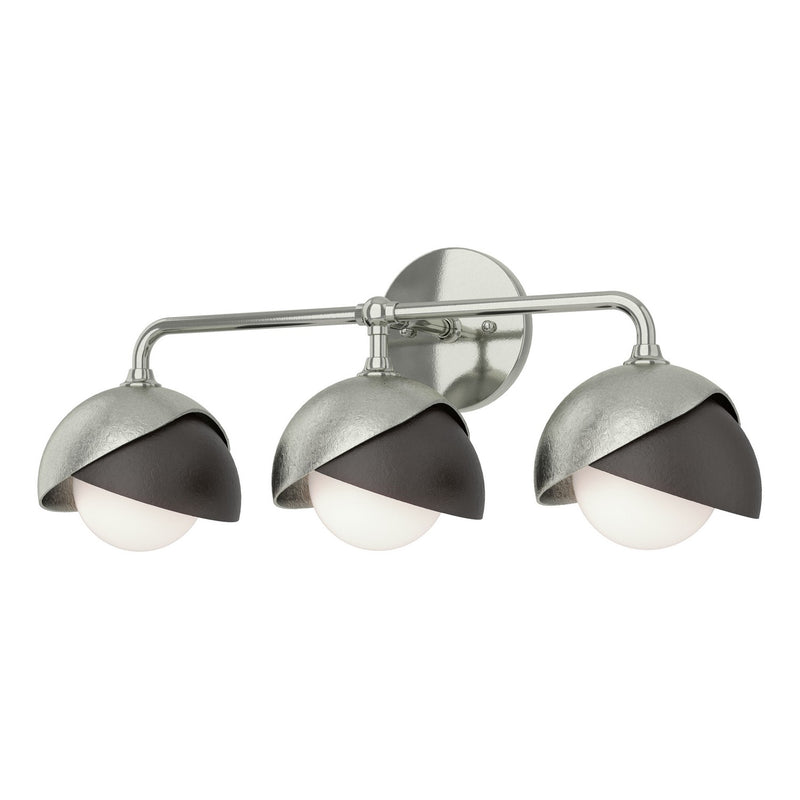 Hubbardton Forge 201375-SKT-85-14-GG0711 Three Light Bath Sconce, Sterling