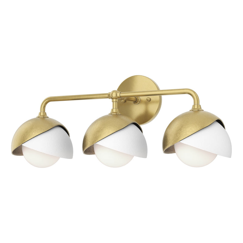Hubbardton Forge 201375-SKT-86-02-GG0711 Three Light Wall Sconce, Modern Brass