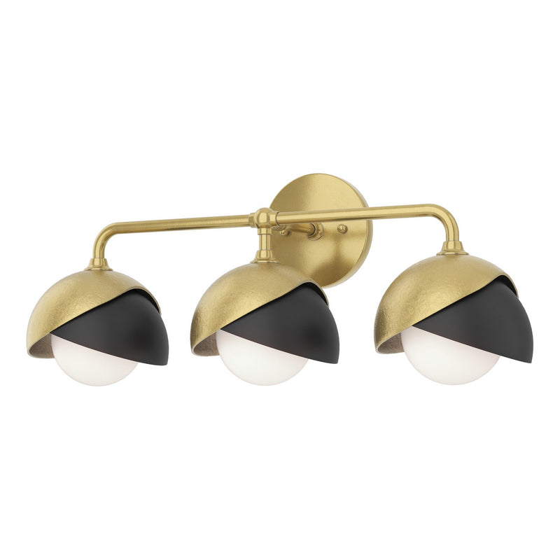 Hubbardton Forge 201375-SKT-86-10-GG0711 Three Light Bath Sconce, Modern Brass