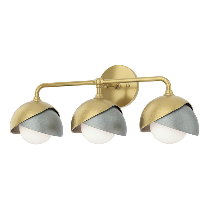 Hubbardton Forge 201375-SKT-86-82-GG0711 Three Light Bath Sconce, Modern Brass