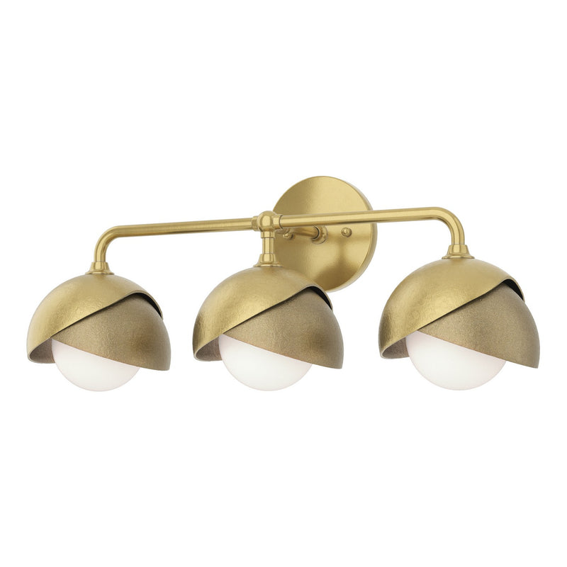 Hubbardton Forge 201375-SKT-86-84-GG0711 Three Light Bath Sconce, Modern Brass