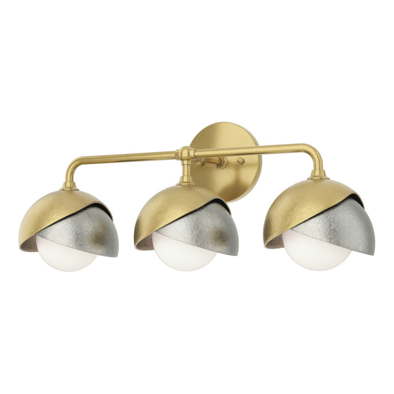 Hubbardton Forge 201375-SKT-86-85-GG0711 Three Light Bath Sconce, Modern Brass