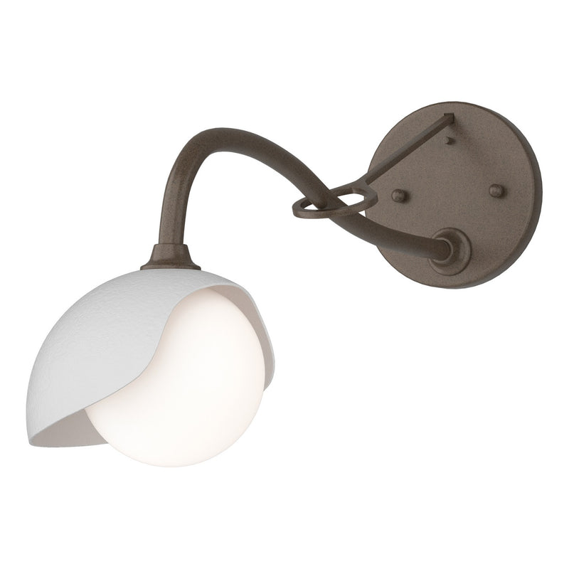 Hubbardton Forge 201376-SKT-05-02-GG0711 One Light Wall Sconce, Bronze