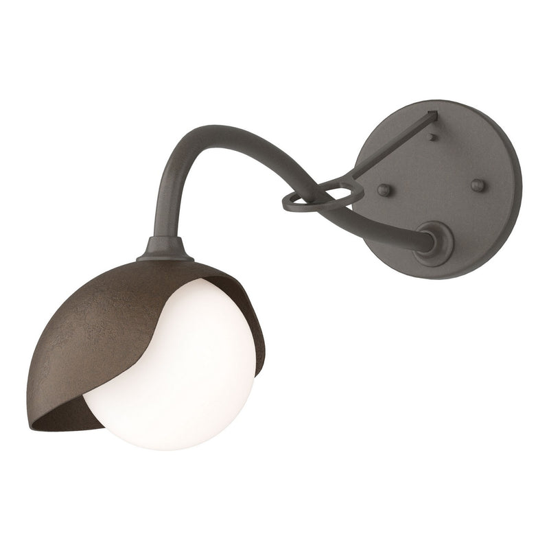 Hubbardton Forge 201376-SKT-07-05-GG0711 One Light Wall Sconce, Dark Smoke