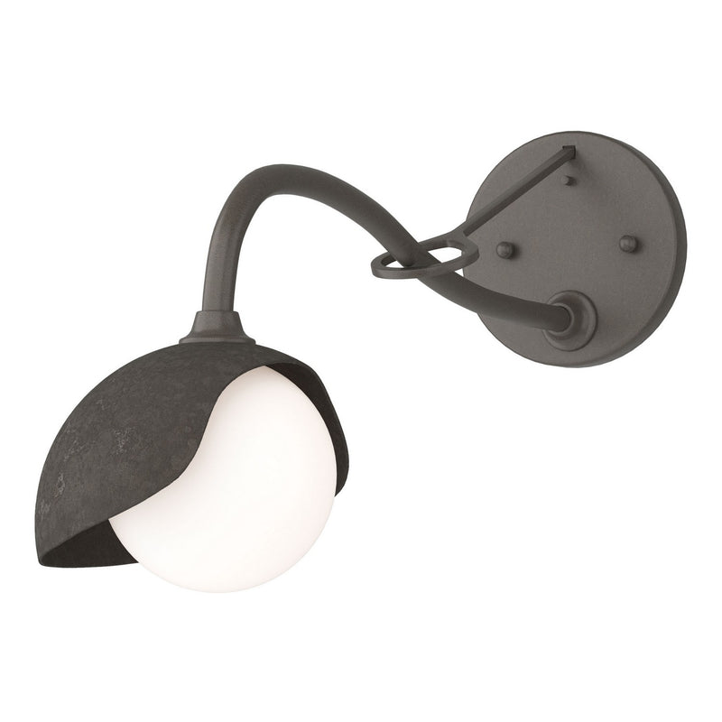 Hubbardton Forge 201376-SKT-07-07-GG0711 One Light Wall Sconce, Dark Smoke