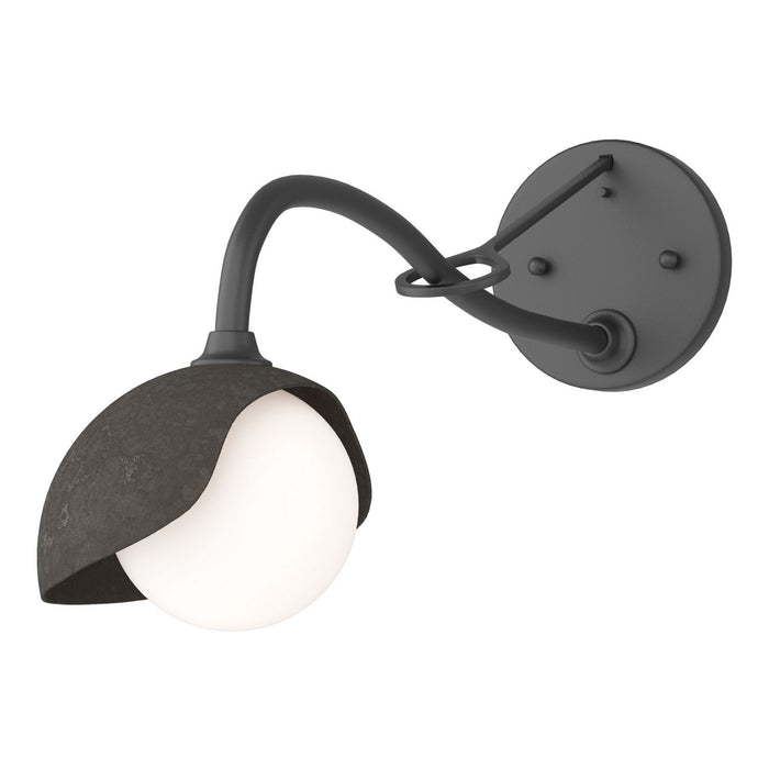Hubbardton Forge 201376-SKT-10-07-GG0711 One Light Wall Sconce, Black