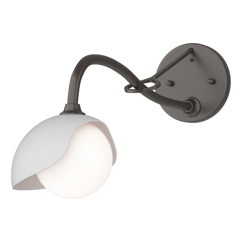Hubbardton Forge 201376-SKT-14-02-GG0711 One Light Wall Sconce, Oil Rubbed Bronze