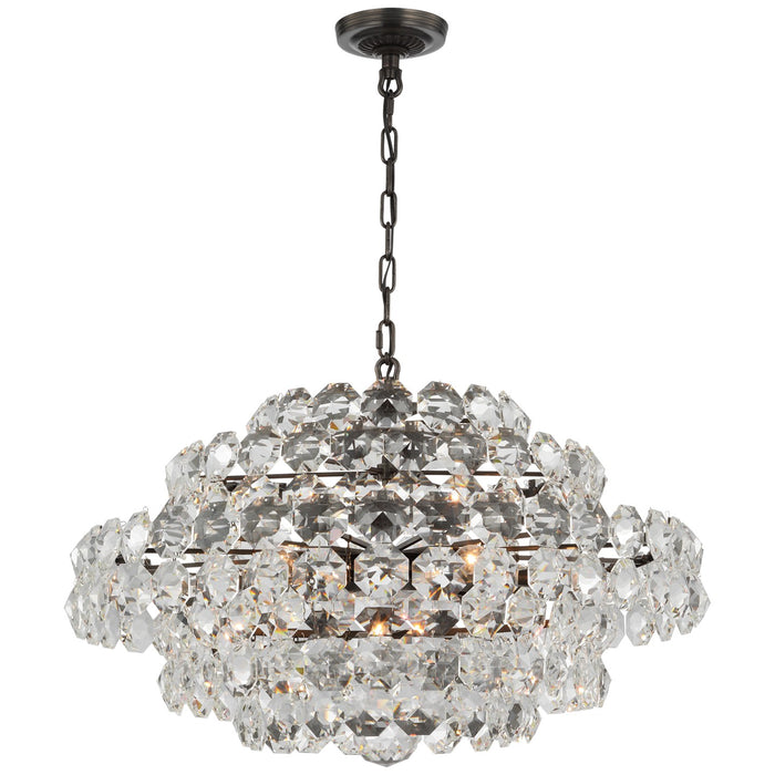 Visual Comfort Signature ARN 5105BZ-CG 12 Light Chandelier, Bronze