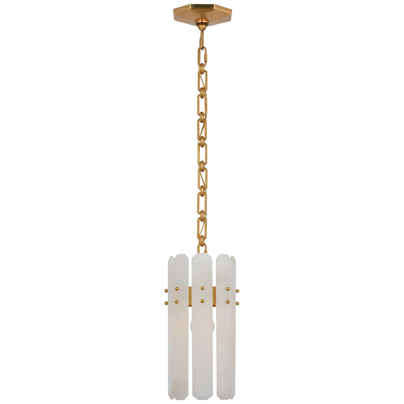Visual Comfort Signature ARN 5123HAB-ALB One Light Pendant, Hand-Rubbed Antique Brass