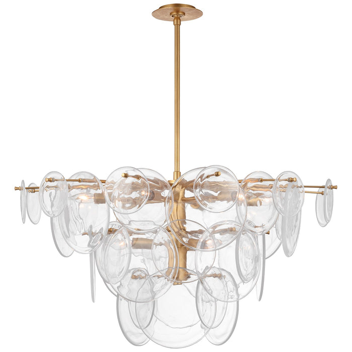 Visual Comfort Signature ARN 5450G-CSG Nine Light Chandelier, Gild