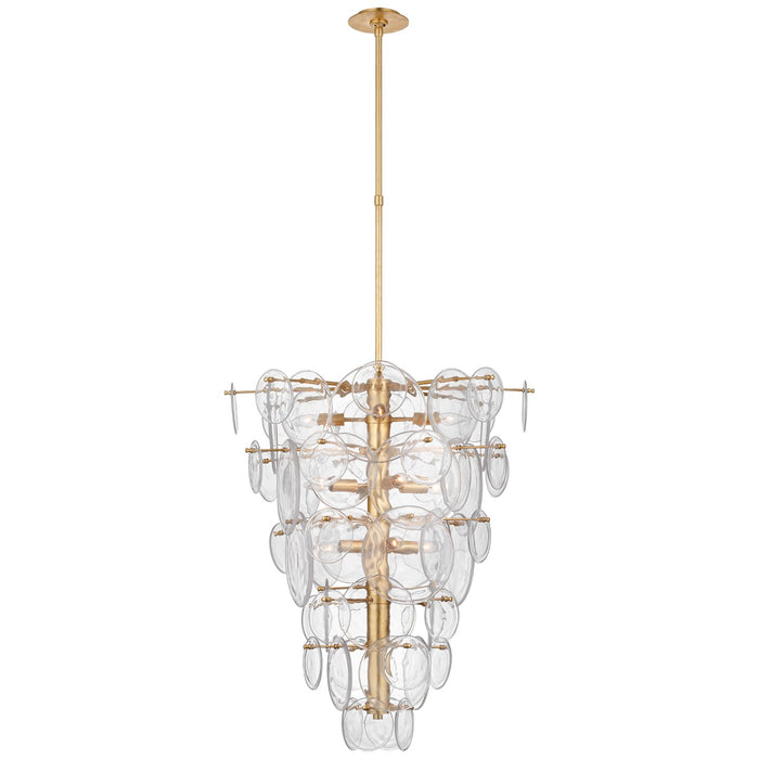 Visual Comfort Signature ARN 5452G-CSG 12 Light Chandelier, Gild