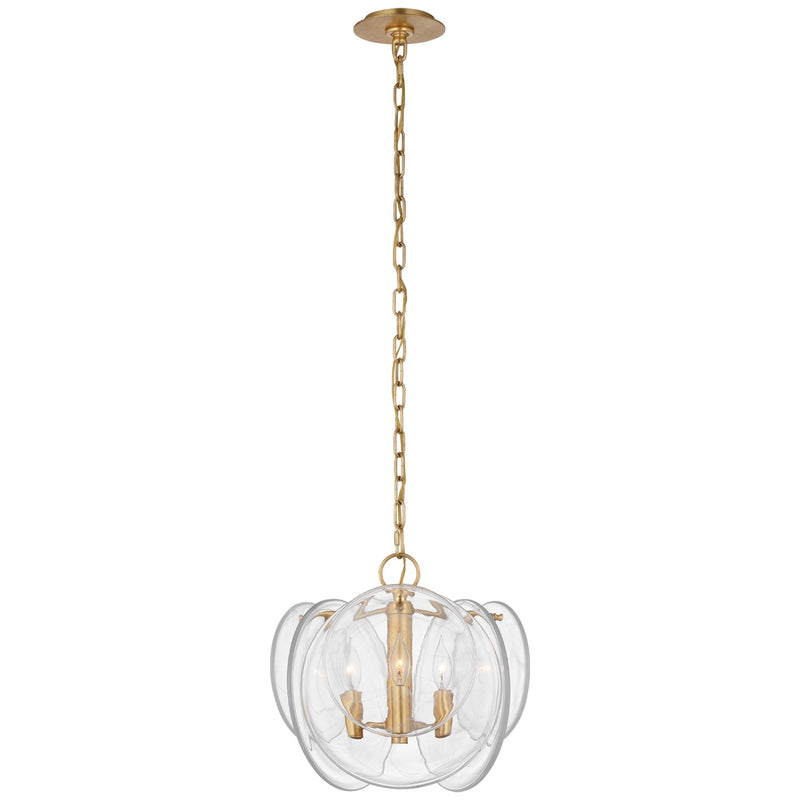 Visual Comfort Signature ARN 5453G-CSG Three Light Chandelier, Gild